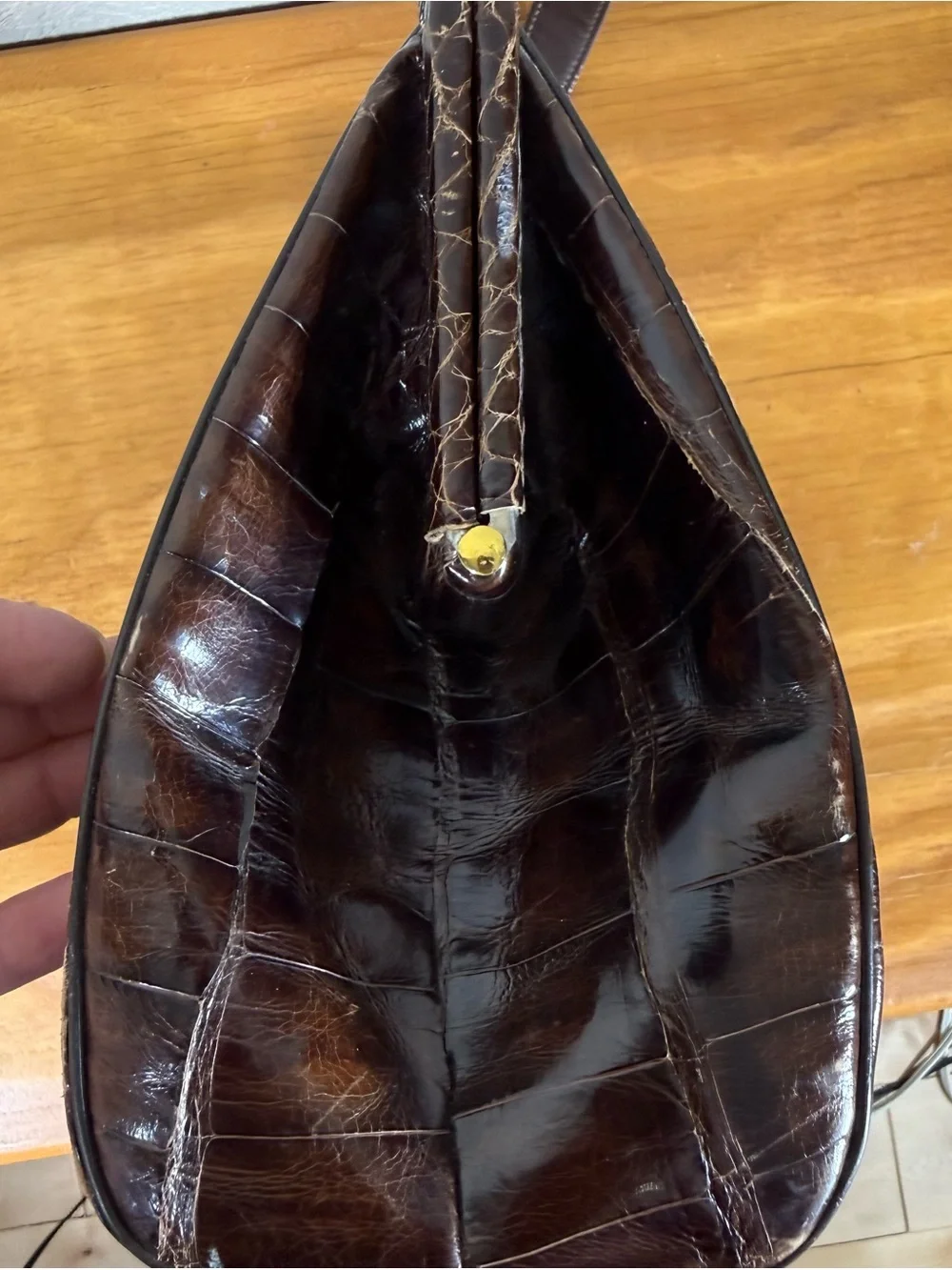 Vintage Mayer Top Handle Crocodile Bag